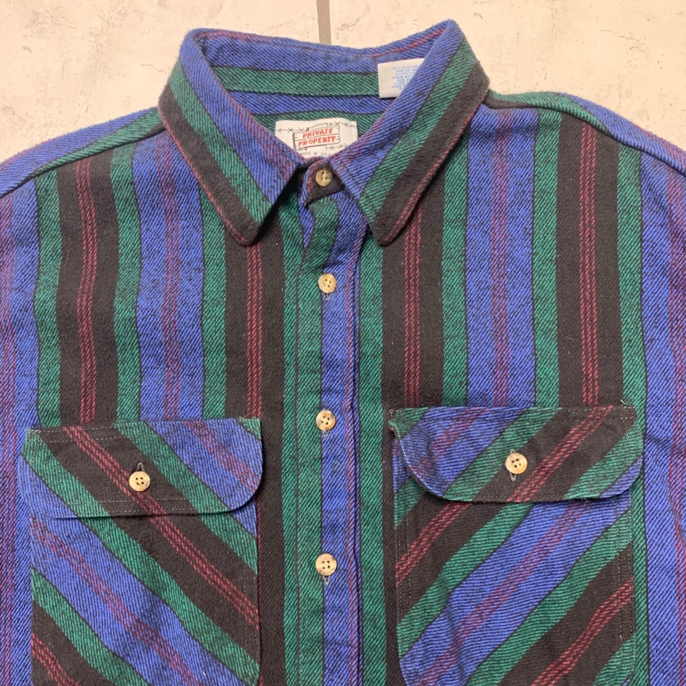 Vintage 80s 90s‎ Thick Flannel Button Up Shirt USA - Picture 2 of 8